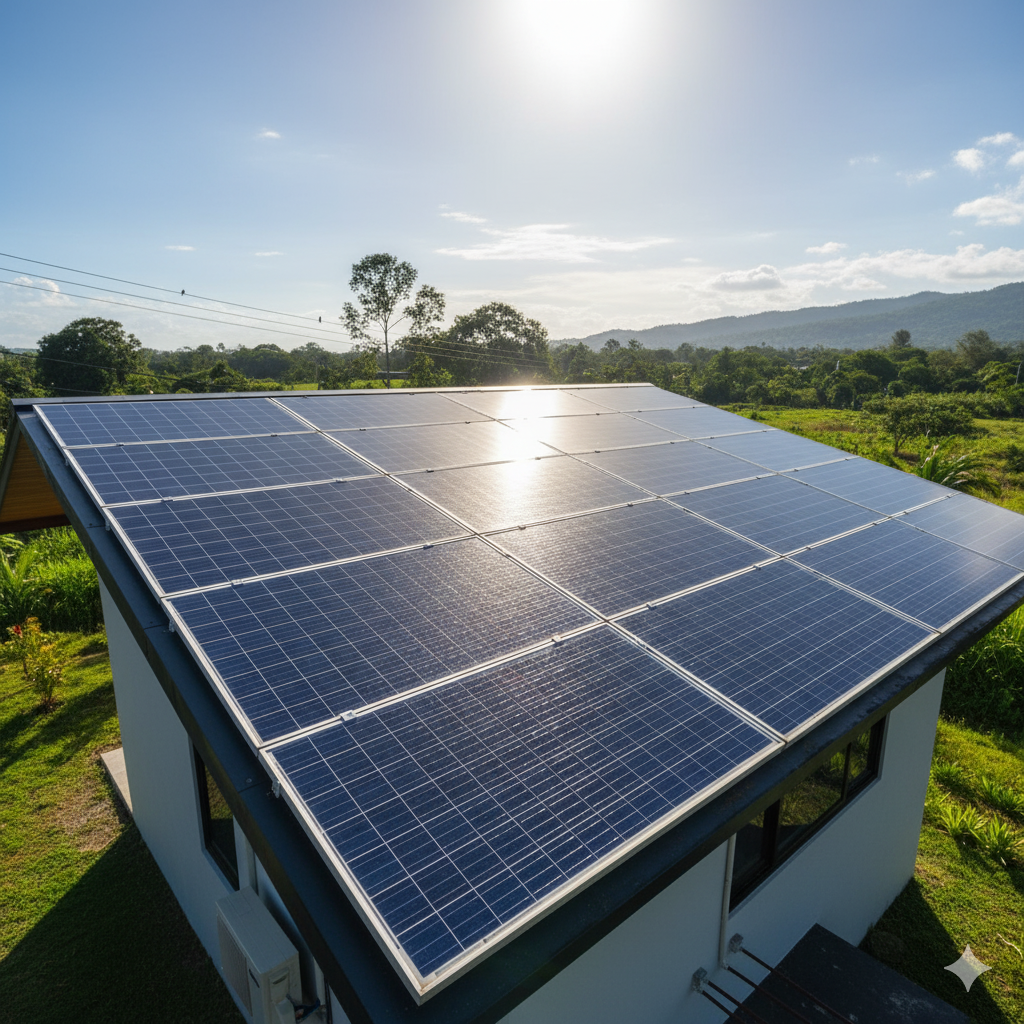 Panneau solaire et batterie